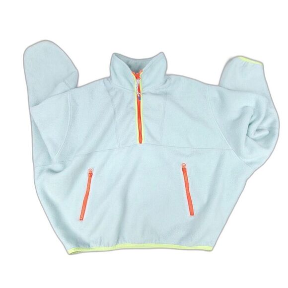 URBAN OUTFITTERS Vintage 90s Fleece Neon 1/2 Zip Sweater Jacket Small Gorpcore - Picture 6 of 9